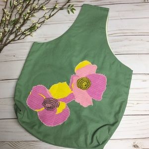Vintage 60s Hippie Flower Power Mod Tote Bag